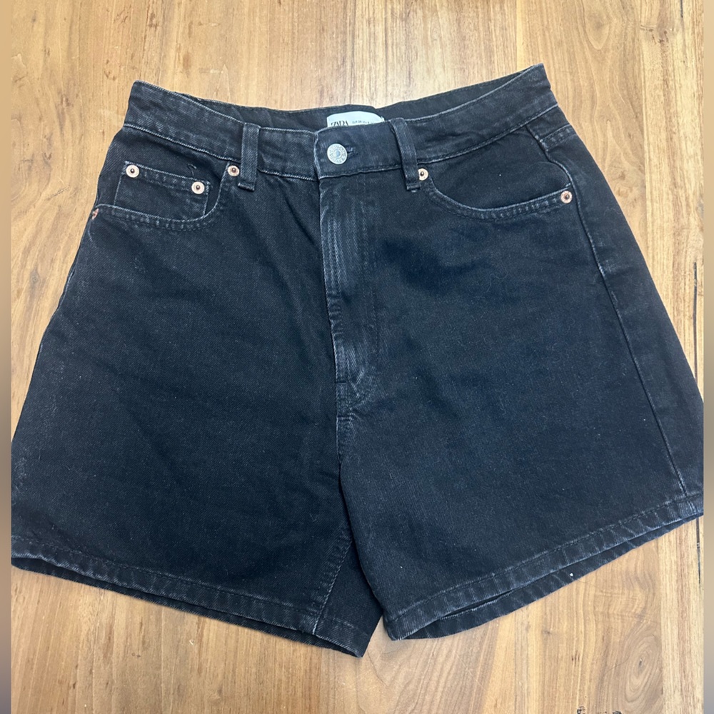 Zara Black Jean Shorts